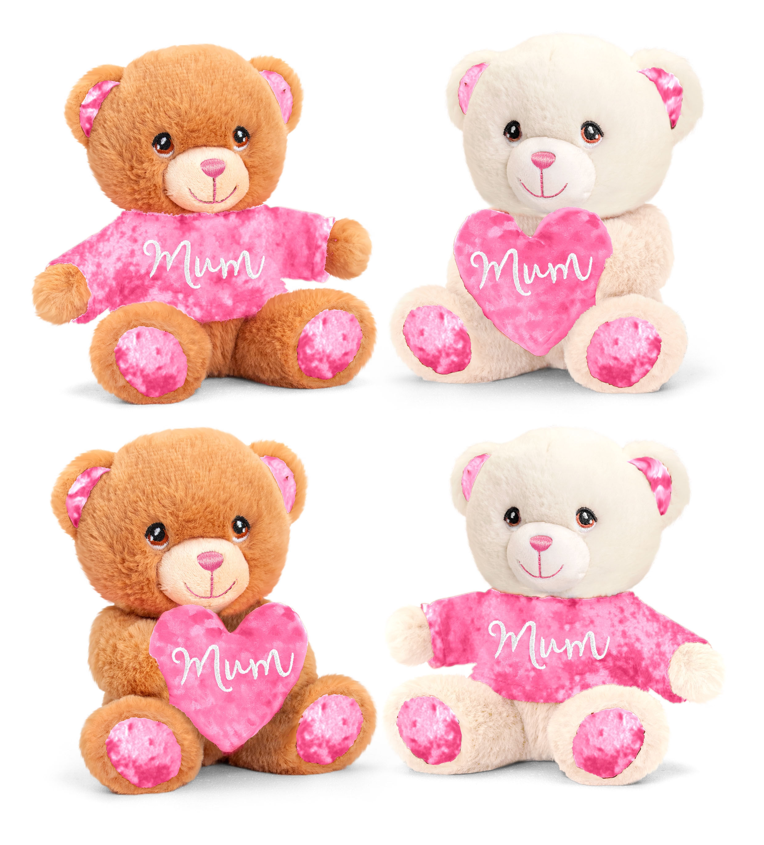 SENTIMENTS BEAR,15cm 4 Assorted (Keeleco)