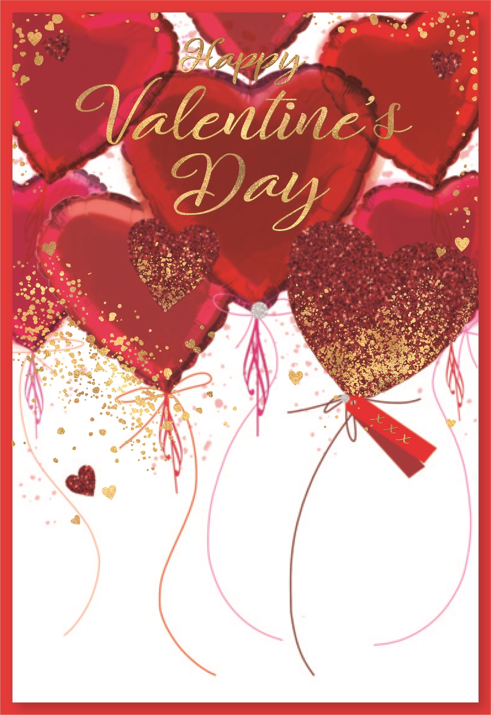 VALENTINE`S CARDS,Open 6`s Heart Balloons