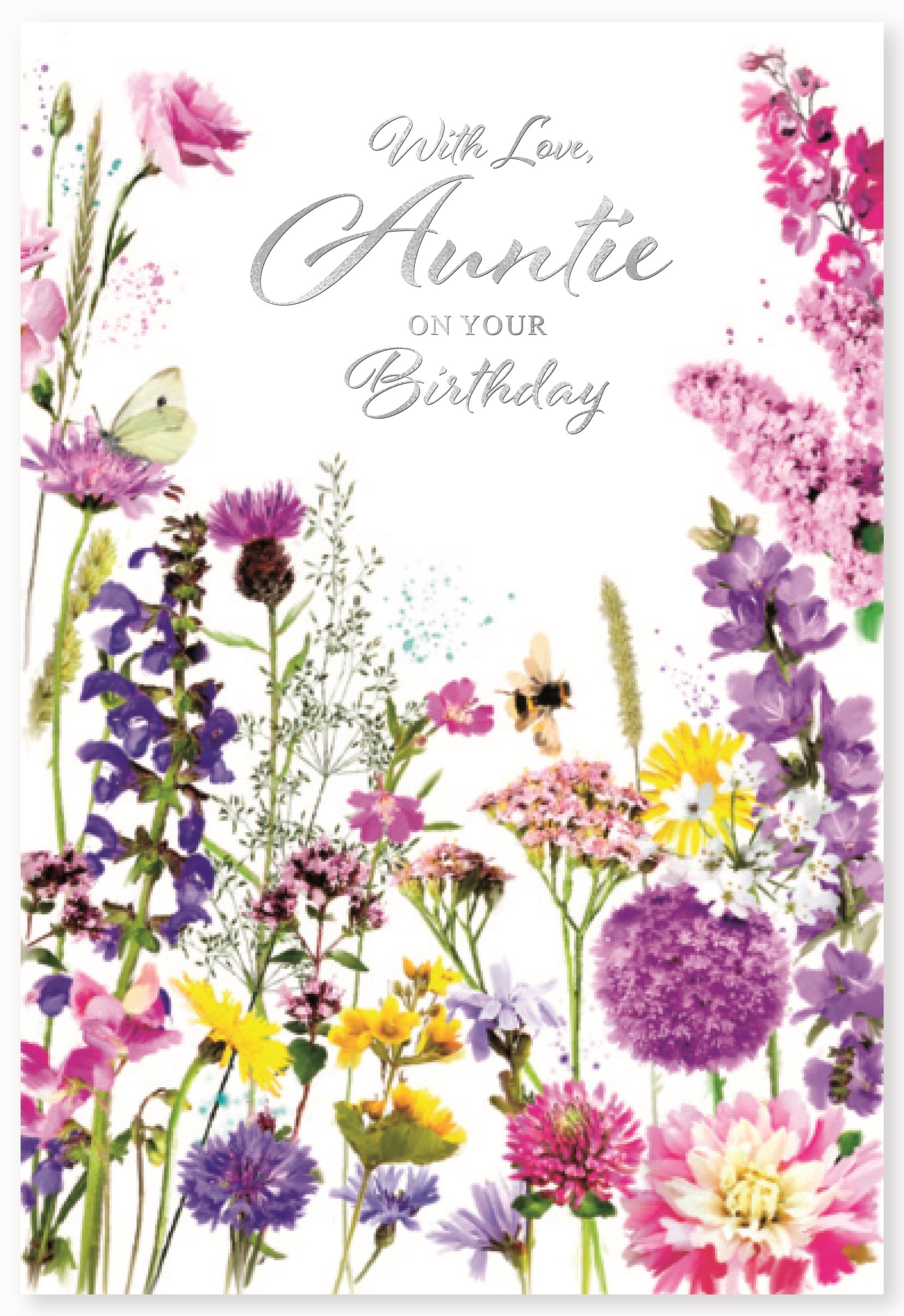 BIRTHDAY CARDS,Auntie 6`s Wild Flowers