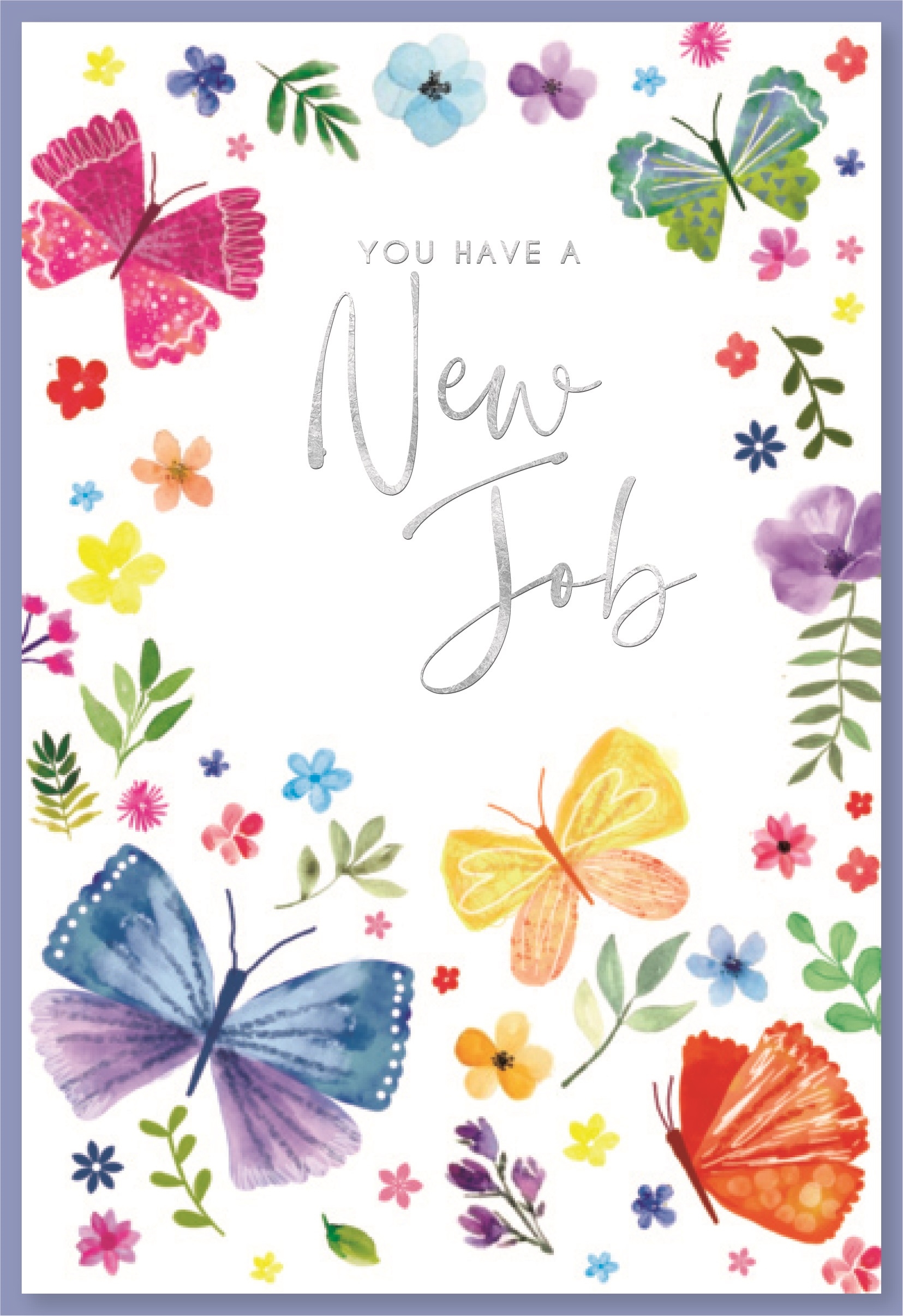 NEW JOB CARDS,6`s Floral Butterflies