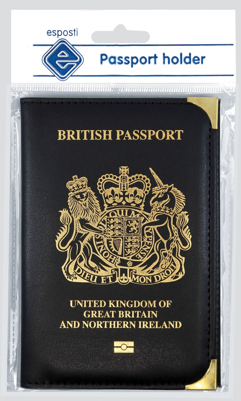 PASSPORT HOLDER,GB&NI PVC Black H/pk [Splittable]