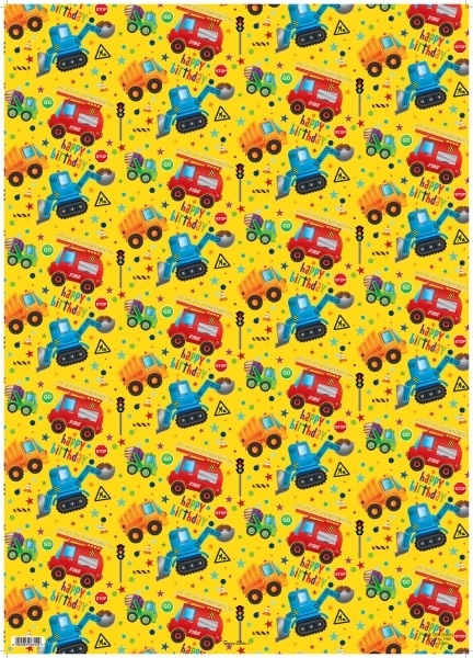 GIFT WRAP,Trucks & Diggers GW2569U [Packs Only]