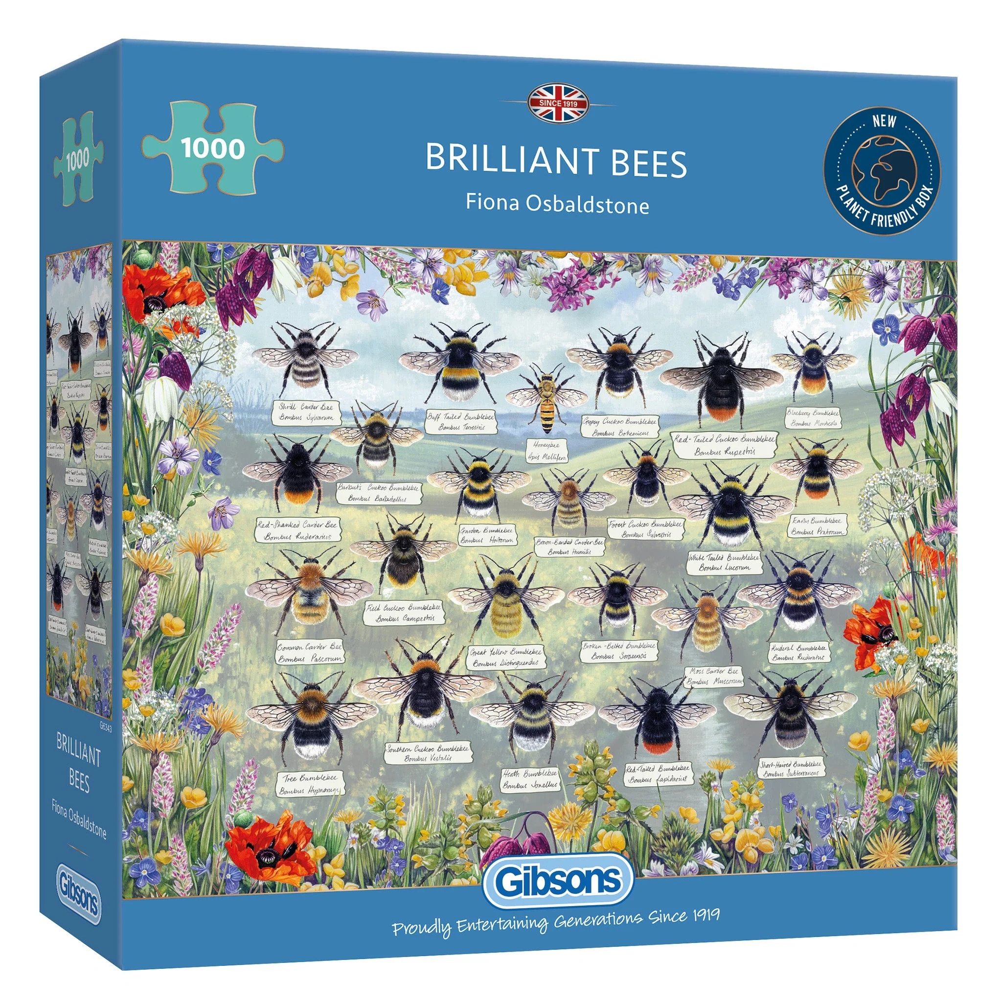 JIGSAW,1000pc.Brilliant Bees (Gibson)