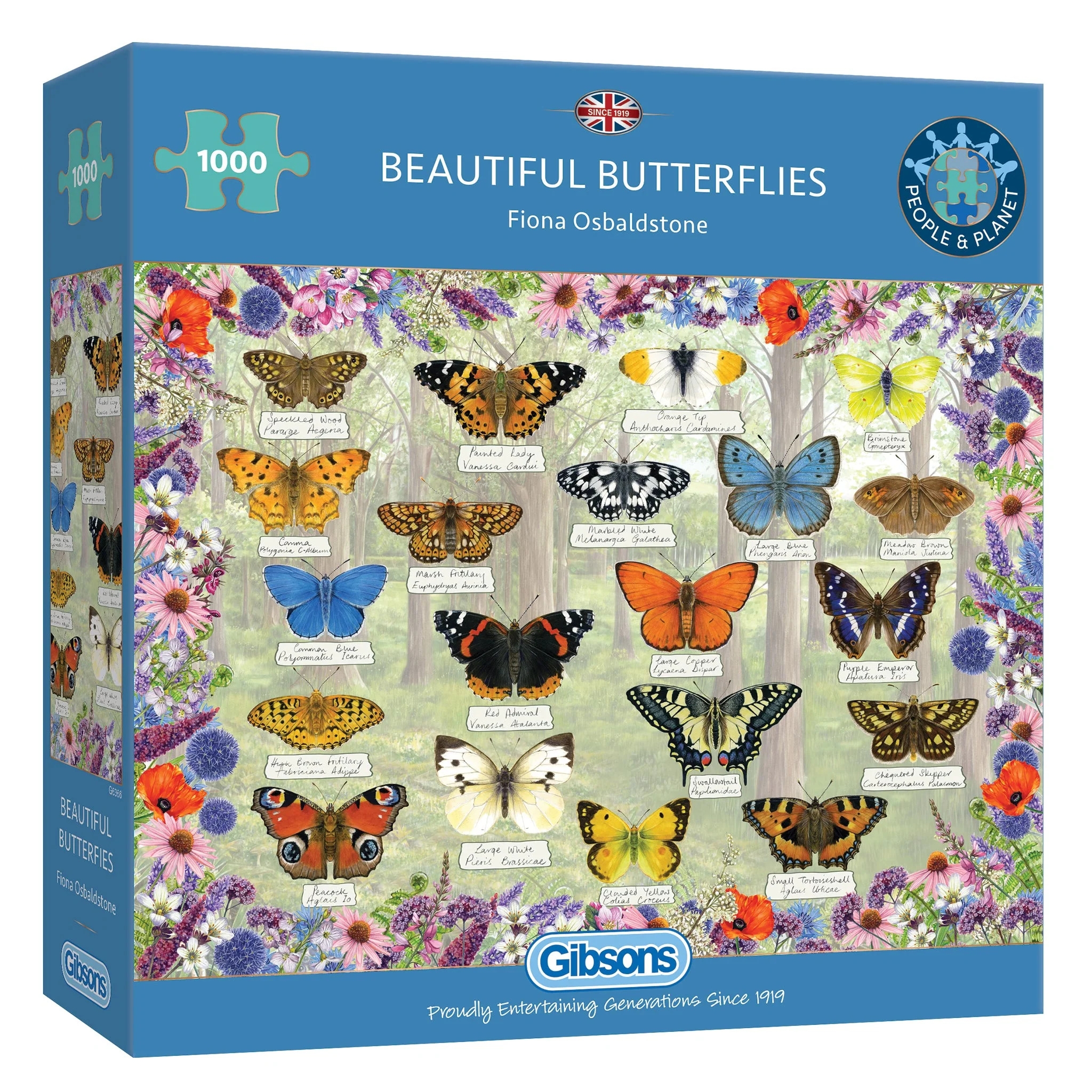 JIGSAW,1000pc.Beautiful Butterflies (Gibson)