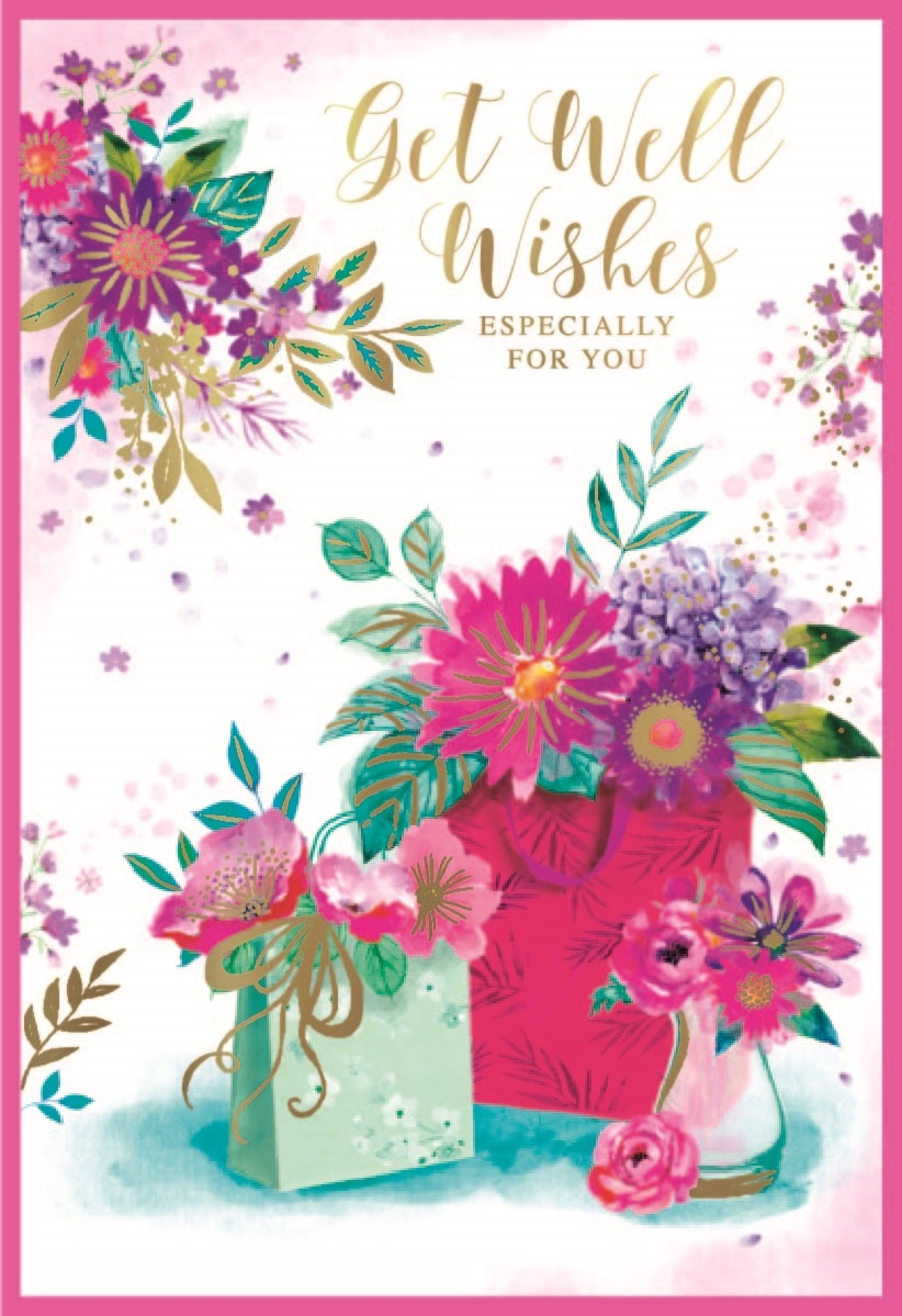GET WELL CARDS,6`s Floral Bags & Vase