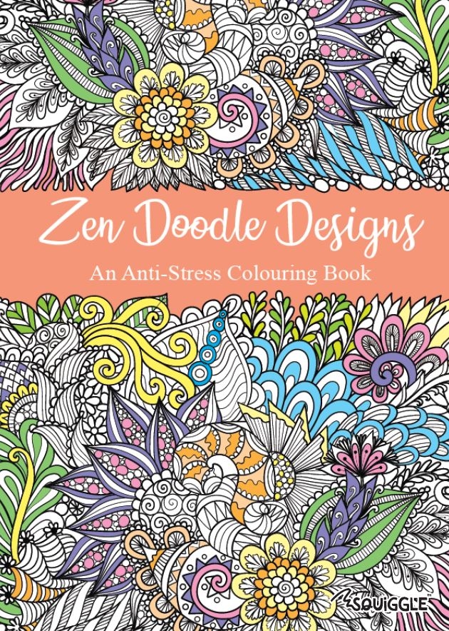 ADULT COLOURING BOOK,A4 Zen Doodle & Mindfulness [Packs Only]