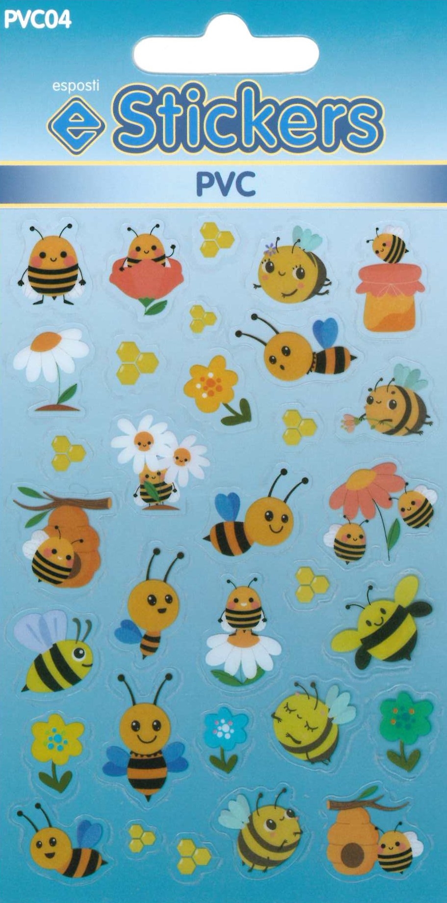 STICKER,PVC Bees [Packs Only]