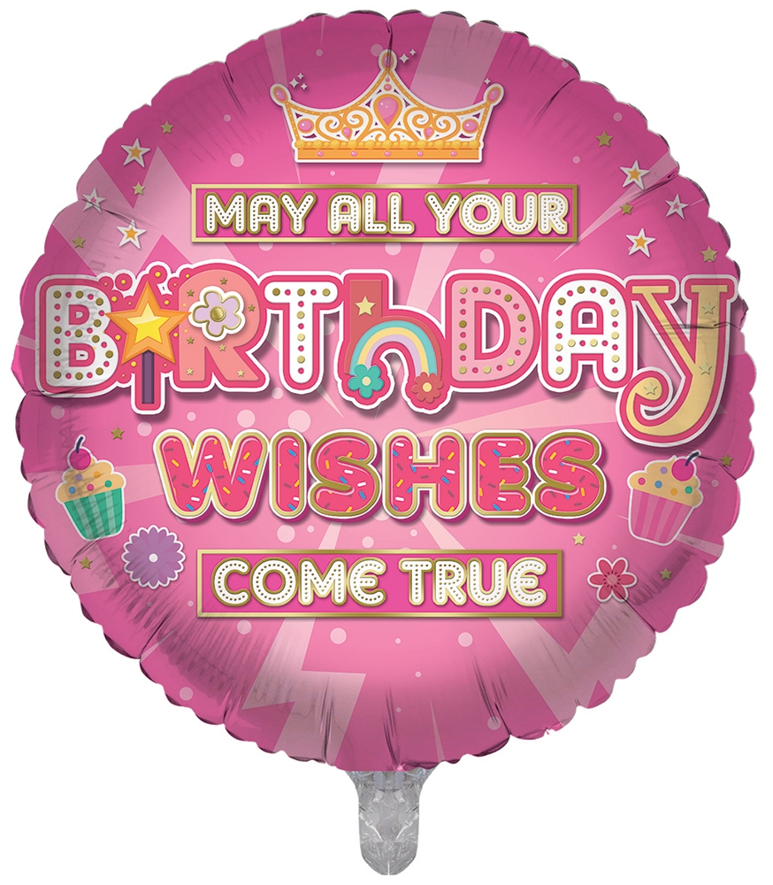 BALLOONS,Happy Birthday Pink (Helium Foil) [Packs Only]