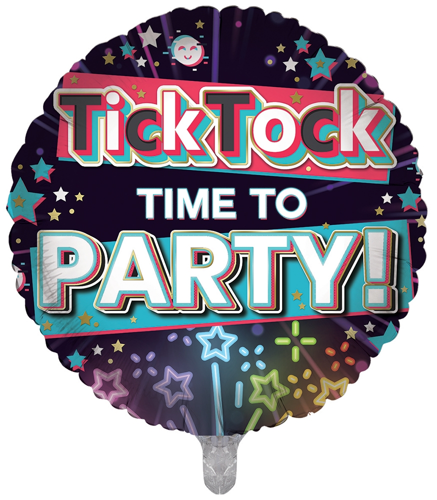 BALLOONS,Tick Tock Party (Helium Foil) [Packs Only]