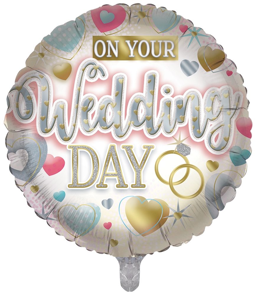 BALLOONS,Wedding Day (Helium Foil) [Packs Only]