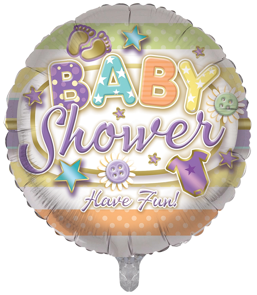 BALLOONS,Baby Shower Neutral (Helium Foil) [Packs Only]