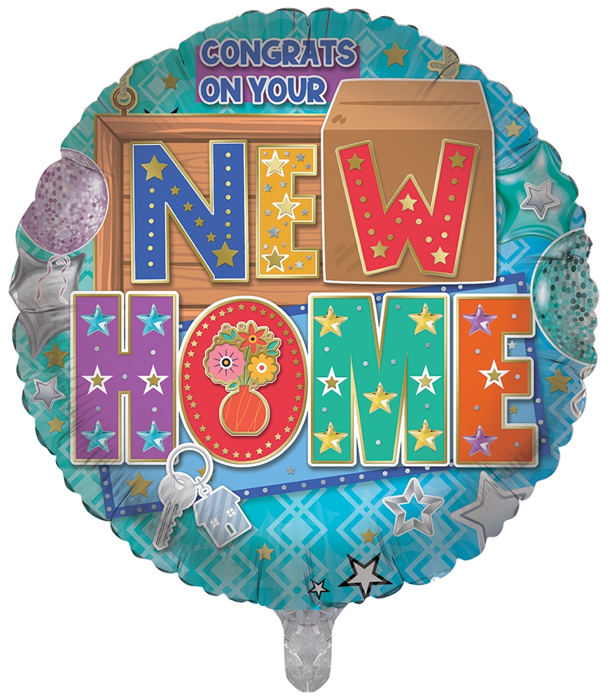 BALLOONS,New Home (Helium Foil) [Packs Only]
