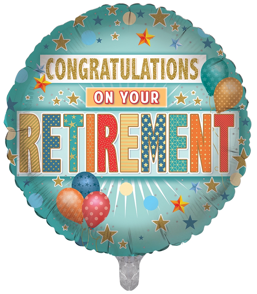 BALLOONS,Retirement (Helium Foil) [Packs Only]