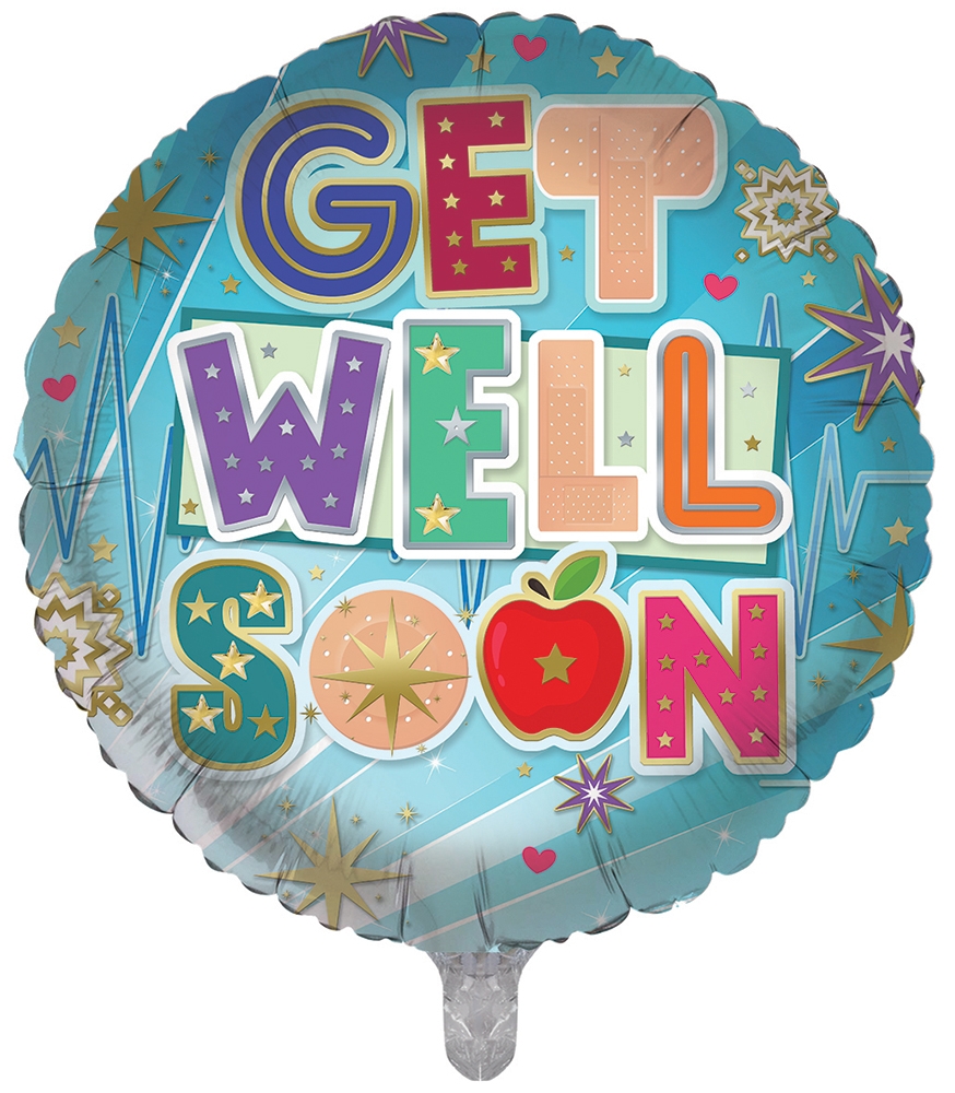BALLOONS,Get Well Soon (Helium Foil) [Packs Only]