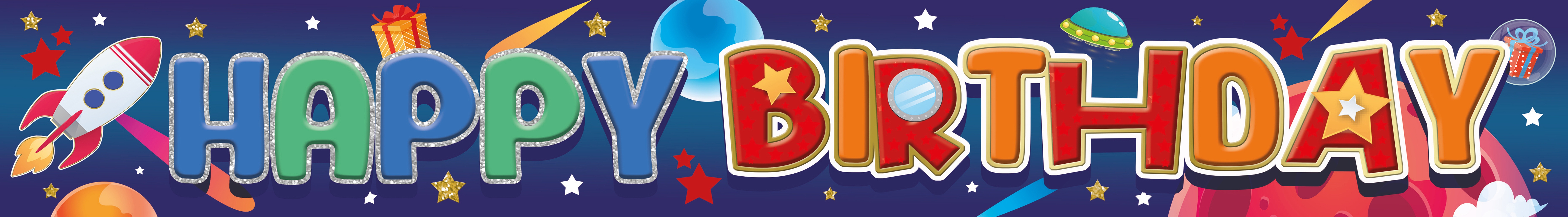 BANNER,Happy Birthday Space [Packs Only]