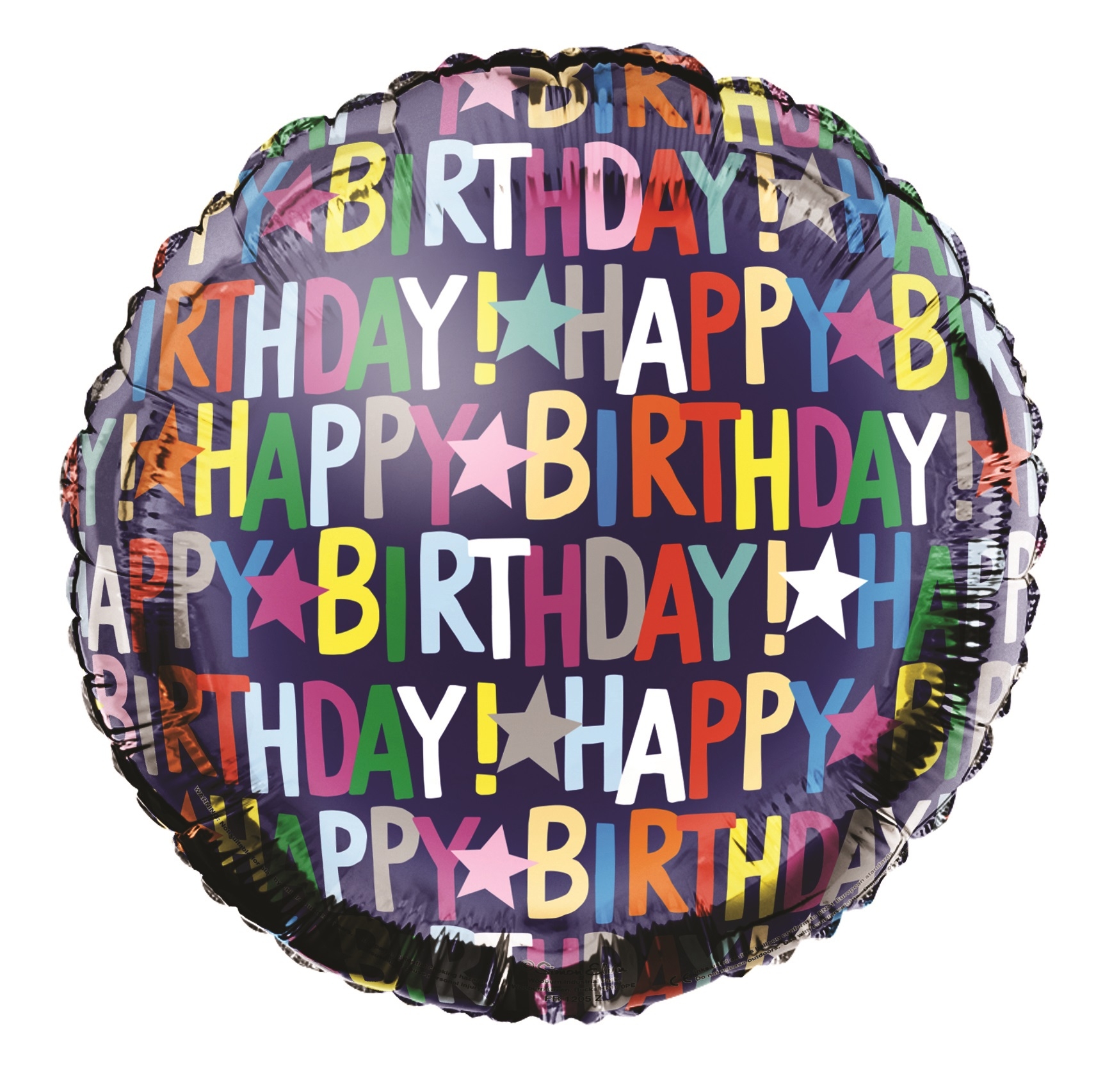 BALLOONS,Happy Birthday Helium Foil [Packs Only]