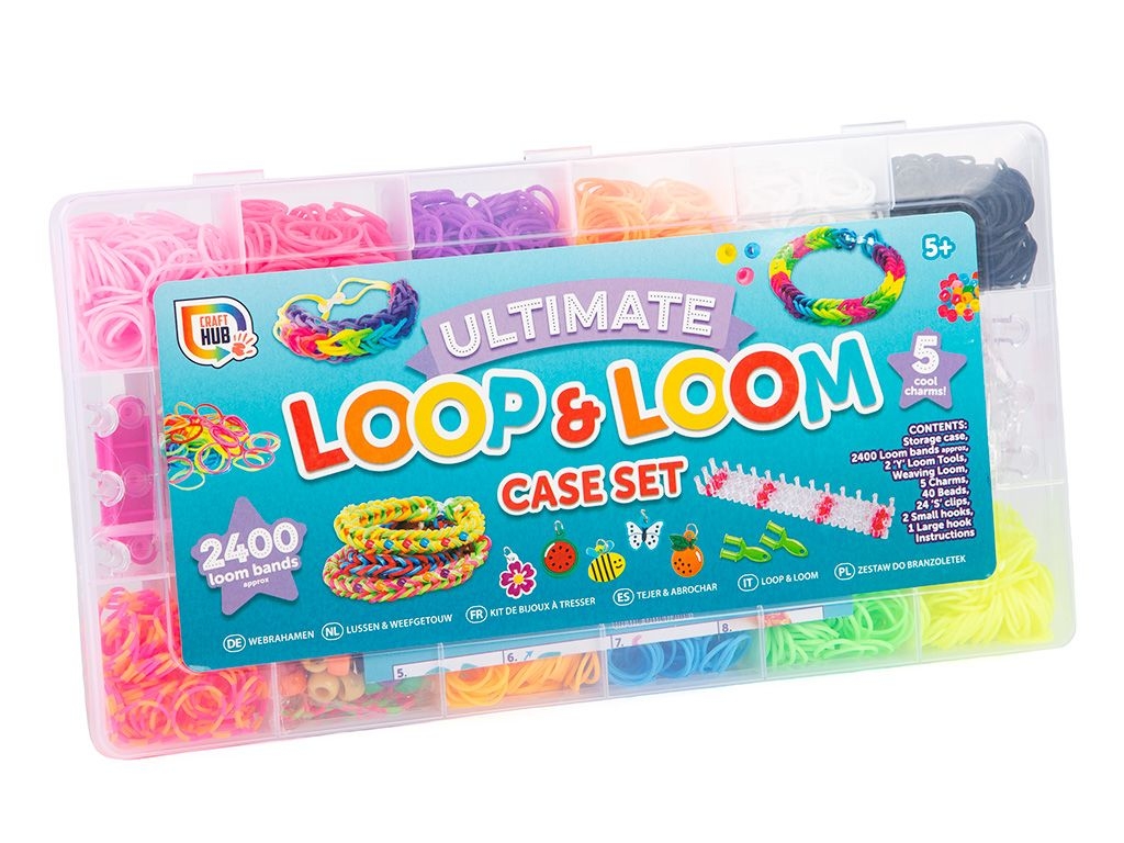 LOOM BANDS,Ultimate Case Set 2400 Loom Bands [Splittable]