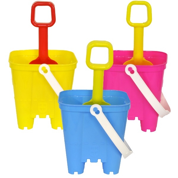 BUCKET SET,13cm Castle Bucket & 19cm Spade [Packs Only]