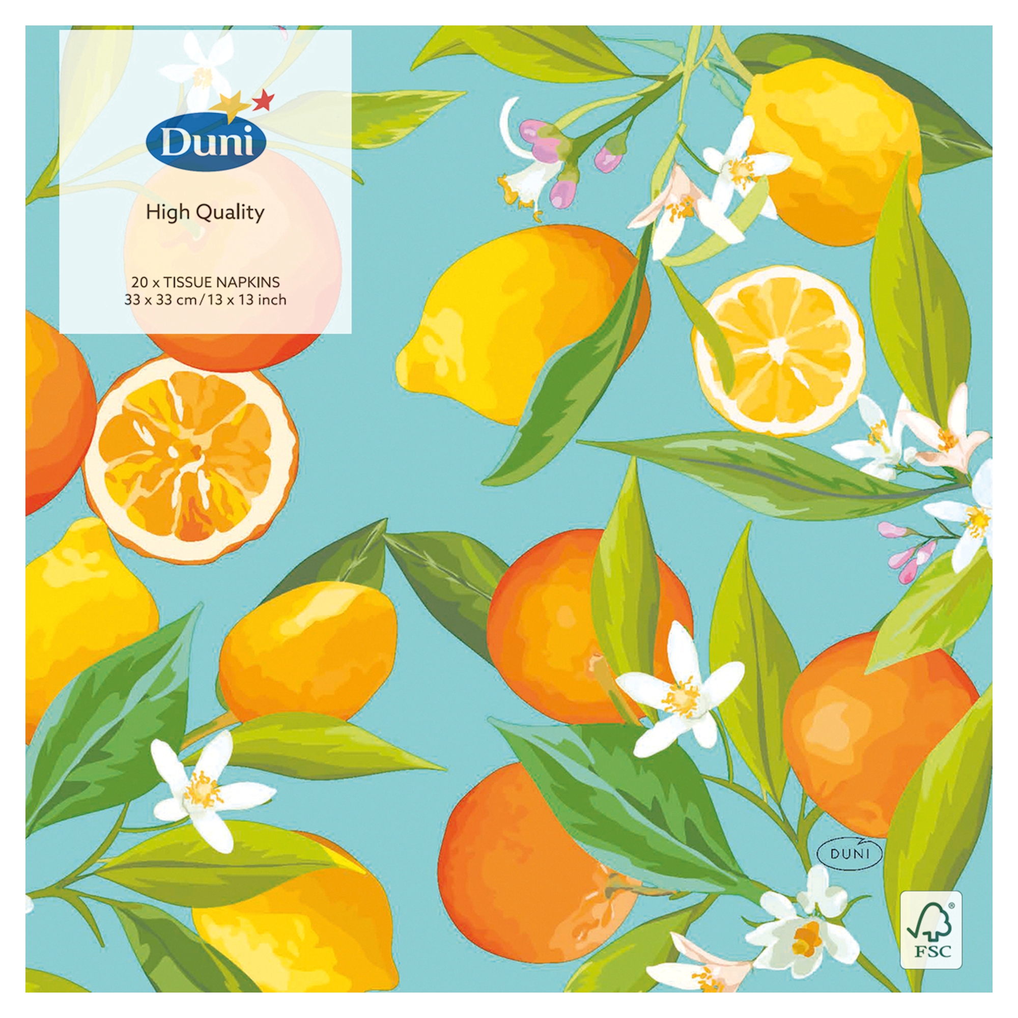 NAPKINS,33cm 3ply Lemon Tree 20`s [Splittable]