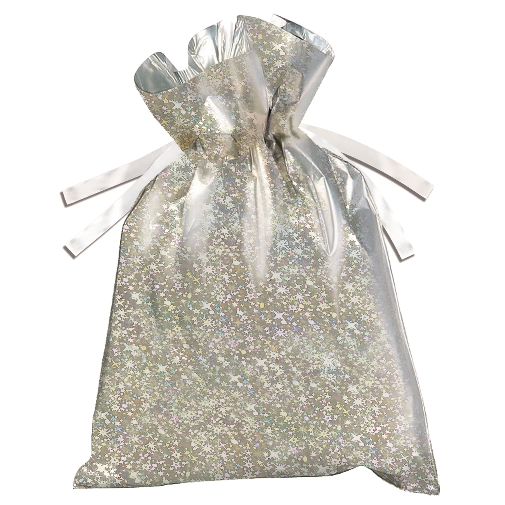 SANTA SACK,Drawstring,3 Asst. Small, Medium, Large(Was 1.99) [Packs Only]