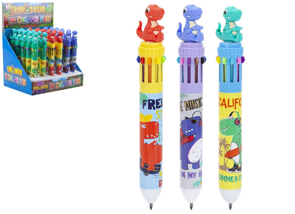 DINOSAUR 10 Colour Pen, Asst. CDU [Packs Only]