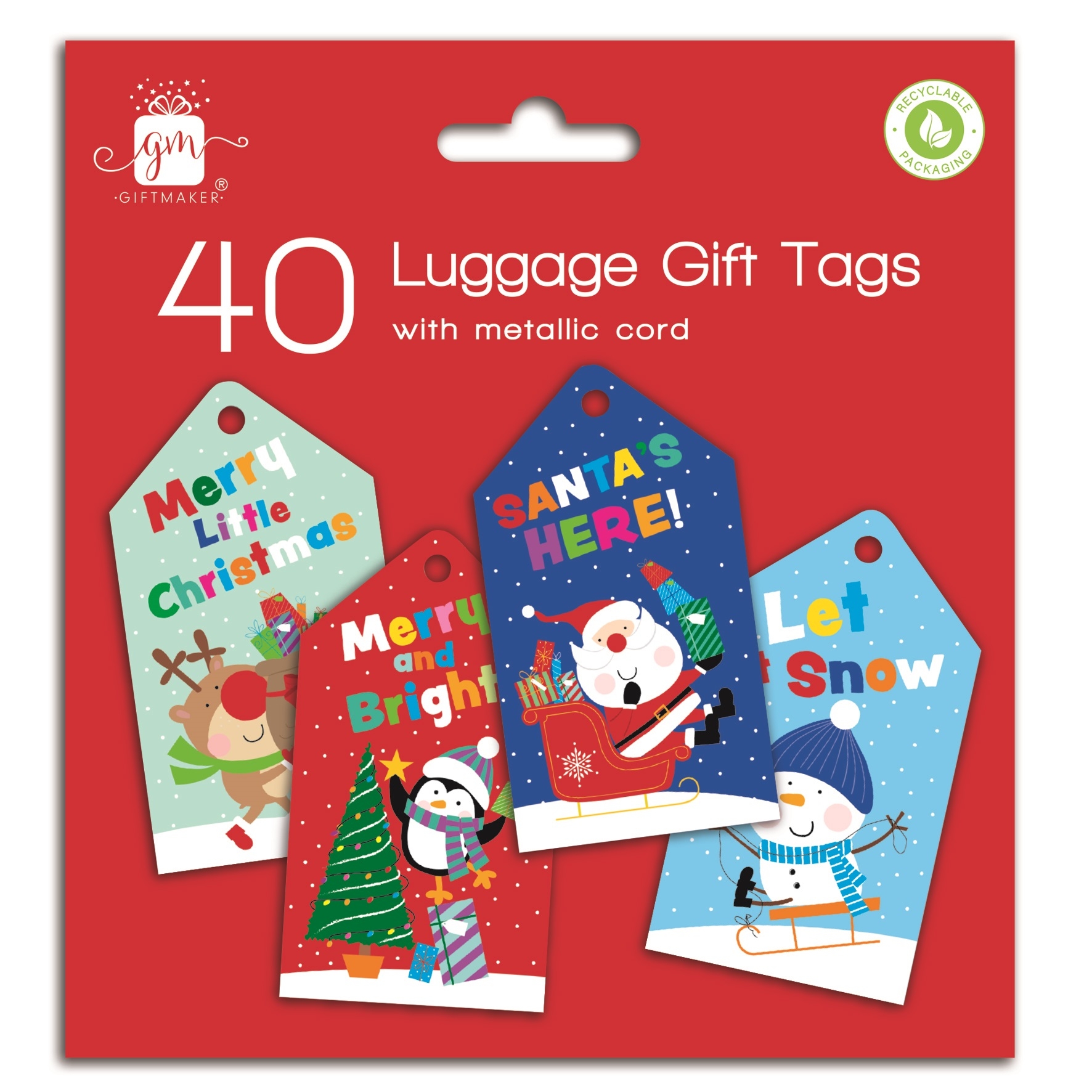 XMAS LUGGAGE TAGS,Novelty Cute 40`s [Packs Only]