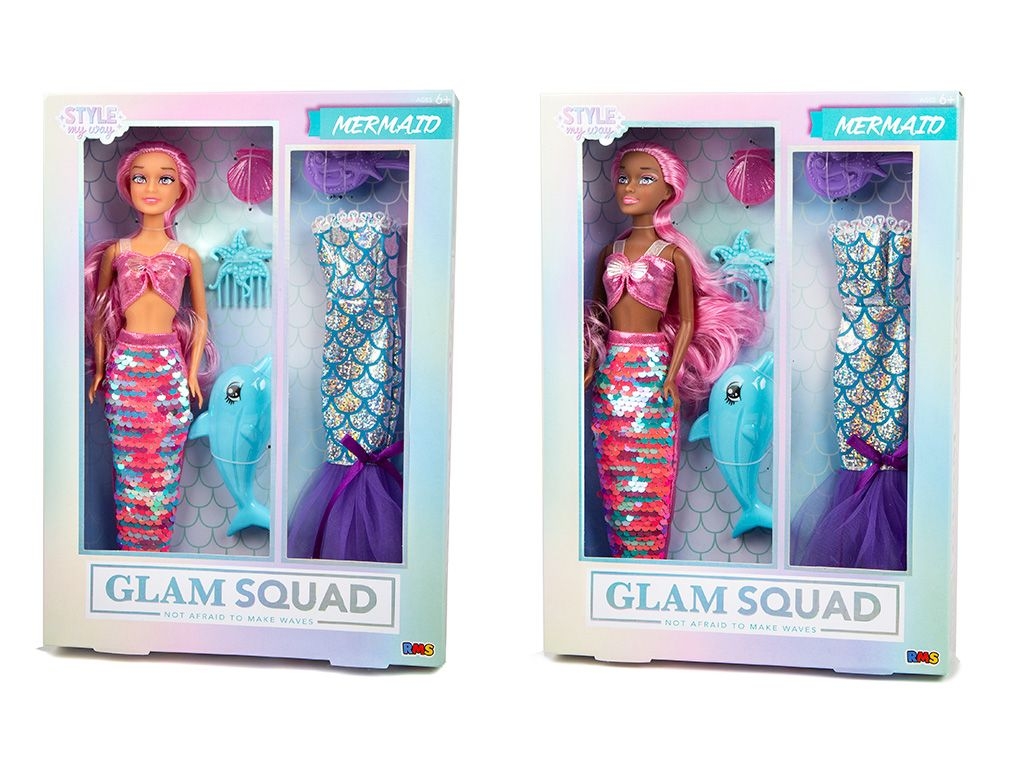 DOLL, MERMAID, GLAM SQUAD 30cm Plus Accessories. 6+ Bxd [Splittable]