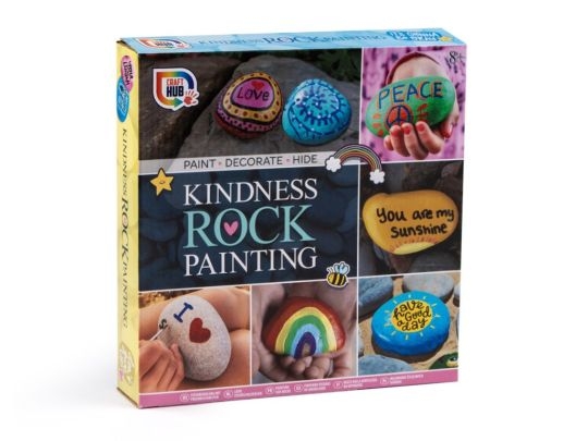 KINDNESS ROCK PAINTING Inc 6 Paints etc,Age8+ Bxd [Splittable]