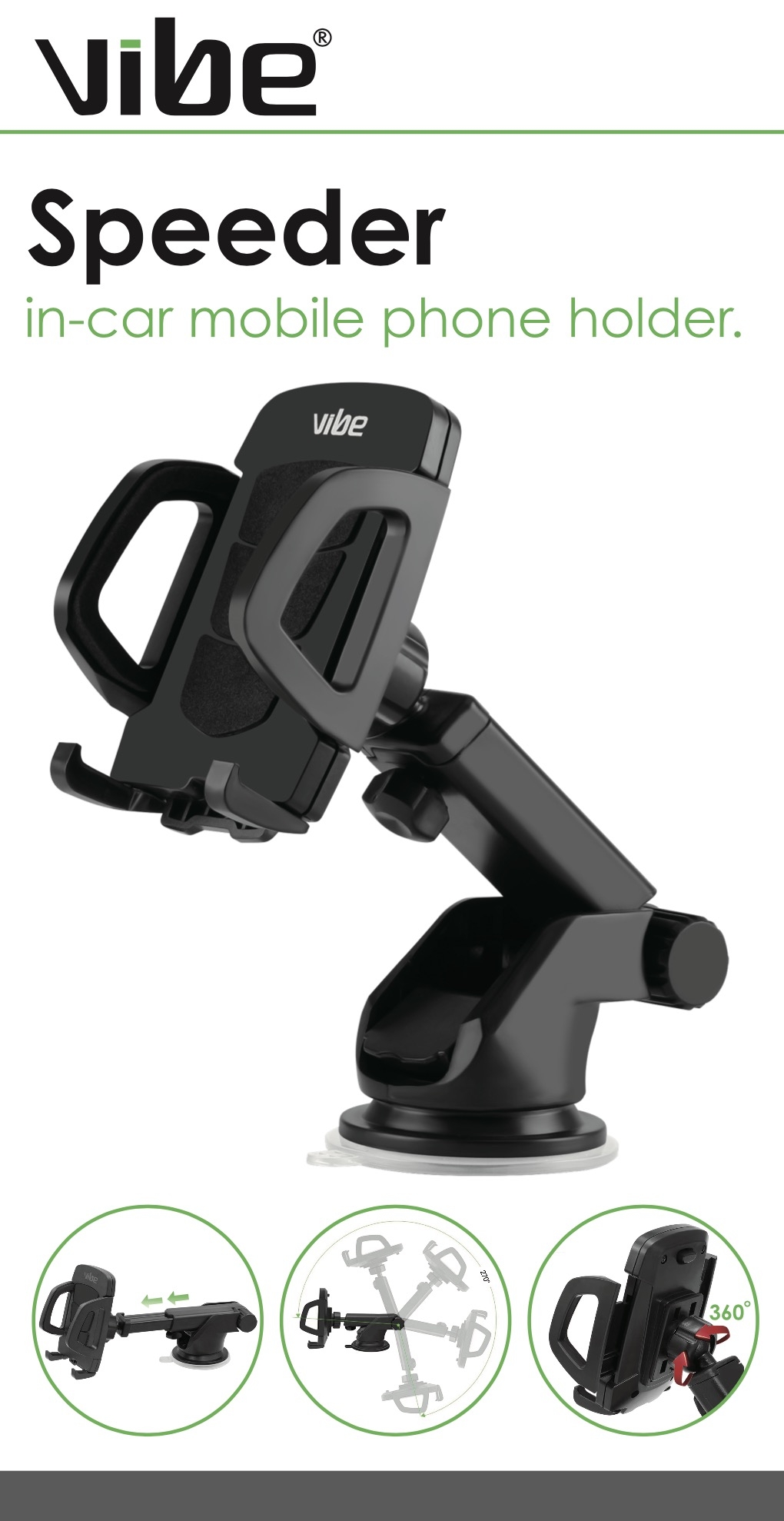 PHONE HOLDER, Speeder Universal In-Car Holder H/pk