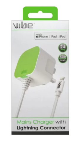 IPHONE MAINS CHARGER, Lighting Mains Charger 2.4Amp