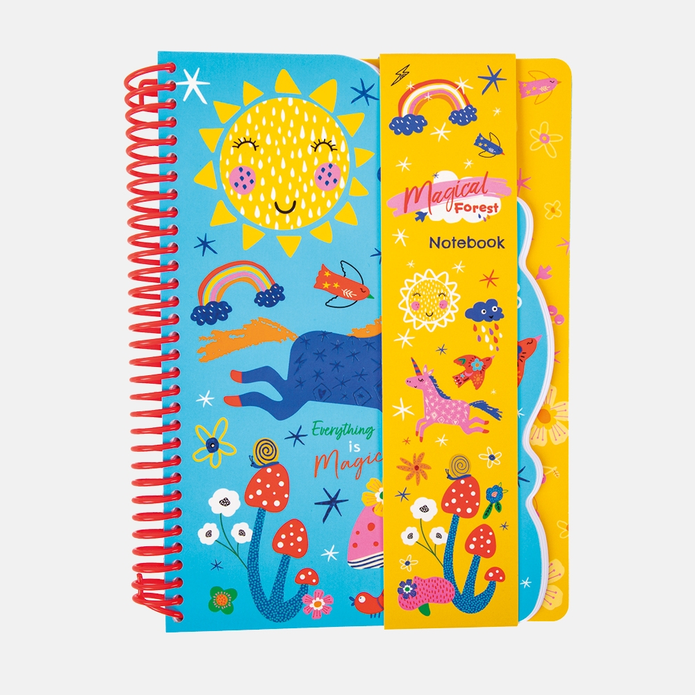 NOTEBOOK,A5 Magical Forest Twin Wire 60 page