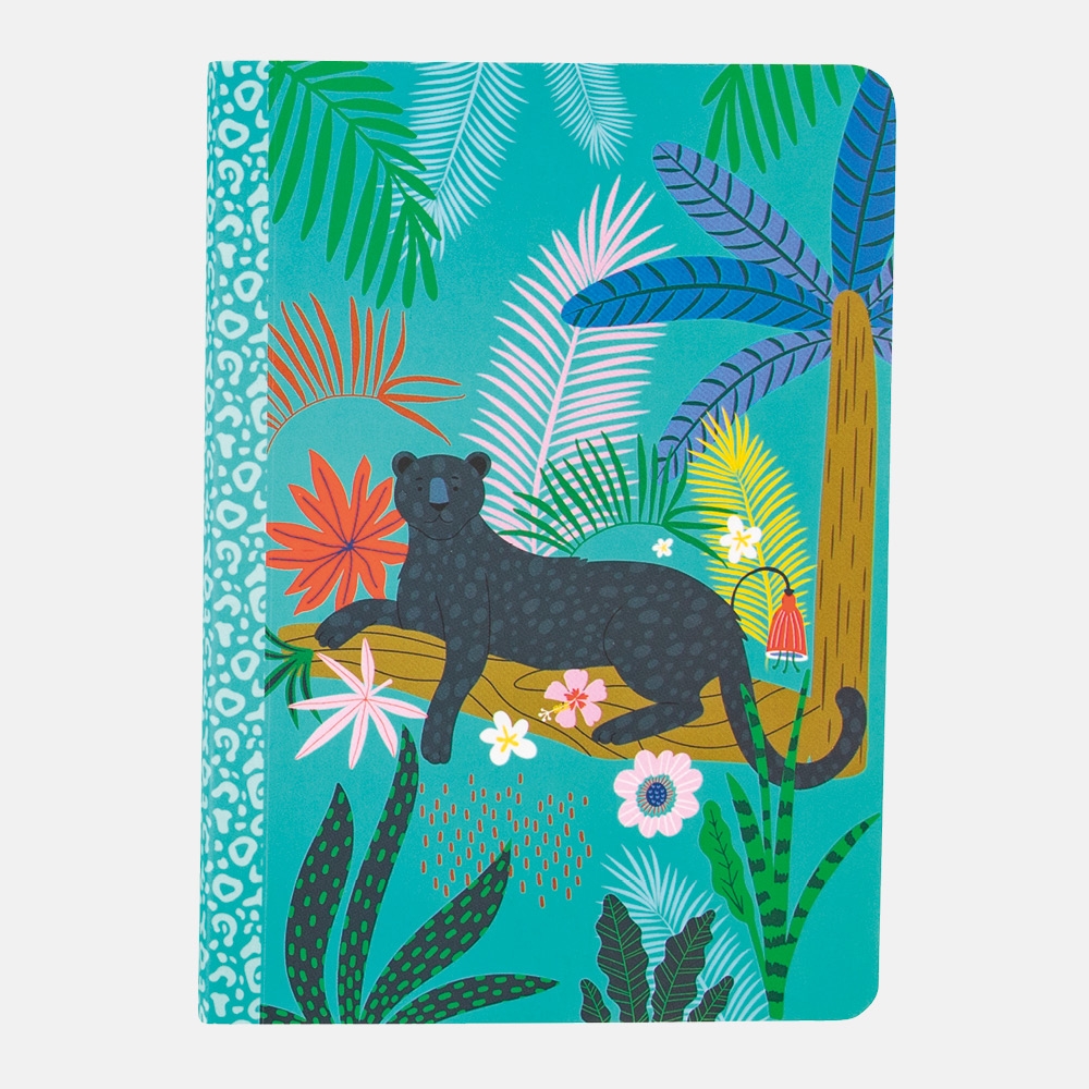 NOTEBOOK,A6 Jungle Life 3`s Casebound Soft Touch 96 page