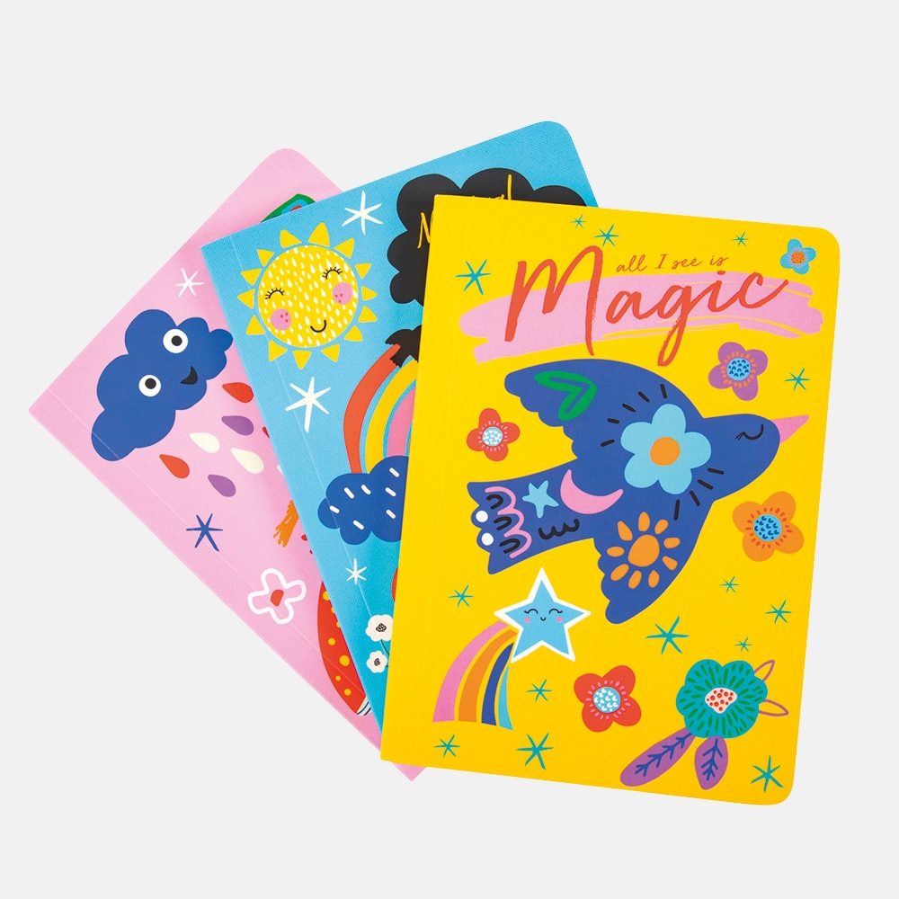 NOTEBOOK,A6 Magical Forest 3`s Casebound Soft Touch 96 page