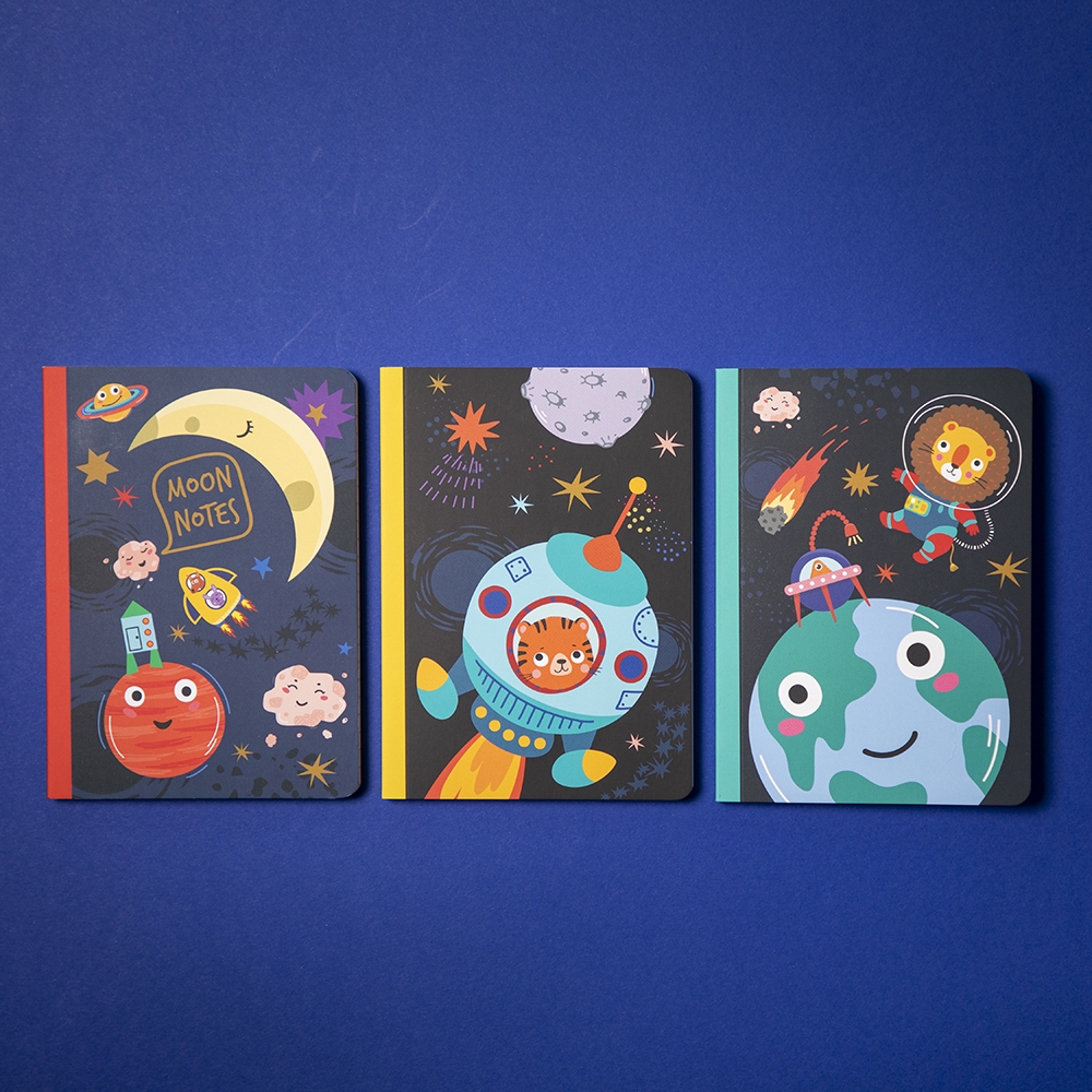 NOTEBOOK,A6 Mission to Mars 3`s Casebound Soft Touch 96 pg