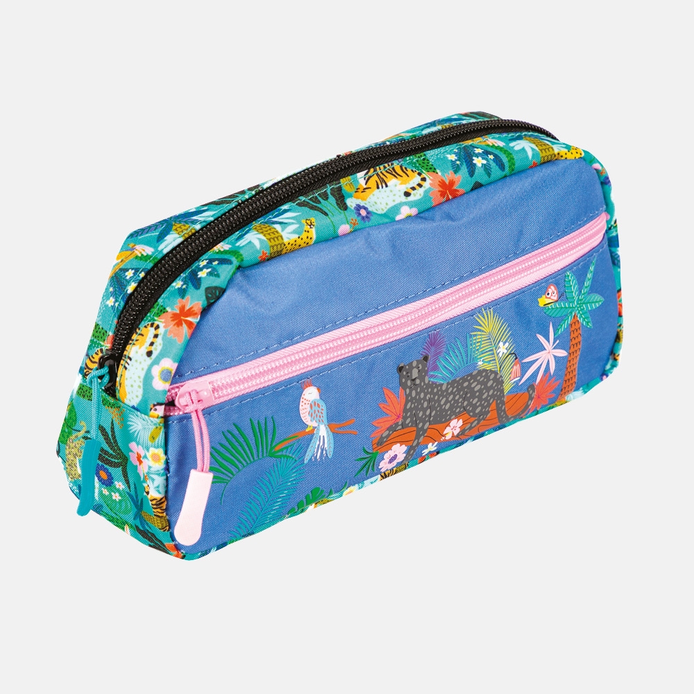PENCIL CASE,Jungle Life 2 Compartment, Zipped