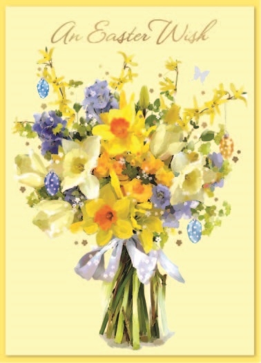 EASTER CARDS,Open 6`s Floral Bouquet
