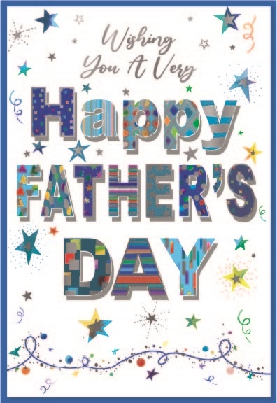 FATHER`S DAY CARDS,Father`s Day 6`s Text & Stars