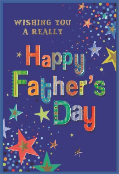 FATHER`S DAY CARDS,Father`s Day 6`s Text & Stars