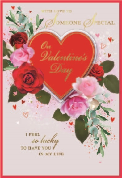VALENTINE`S CARDS,Someone Special 6`s Floral Heart