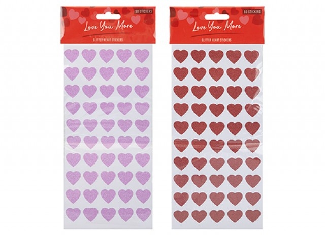 STICKERS,Glitter Hearts [Packs Only]
