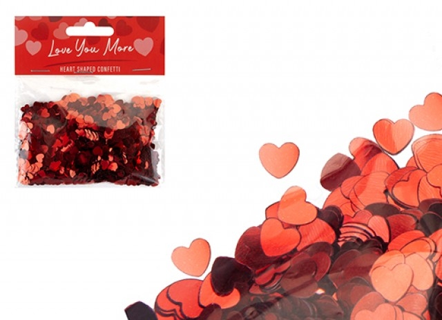 CONFETTI,Table Foil Heart Shaped Asst.H/pk [Packs Only]