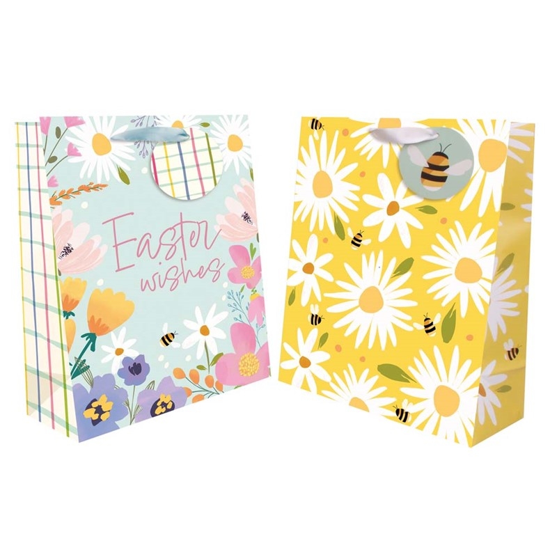 GIFT BAG,Easter Floral Bees (Large) [Packs Only]