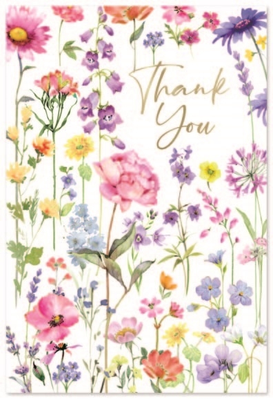 THANK YOU CARDS,6`s Wild Flowers