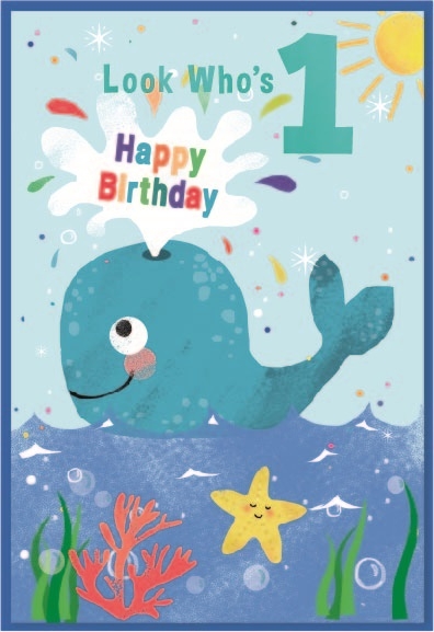 AGE 1 CARDS,Male 6`s Whale