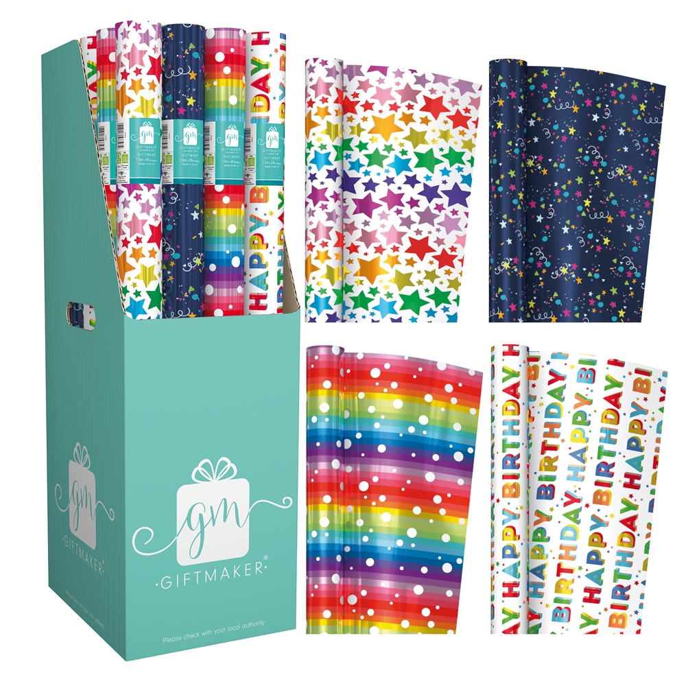 ROLLWRAP,1.5m,Luxury Foil Male/Female Assorted YAPGW20M [Packs Only]