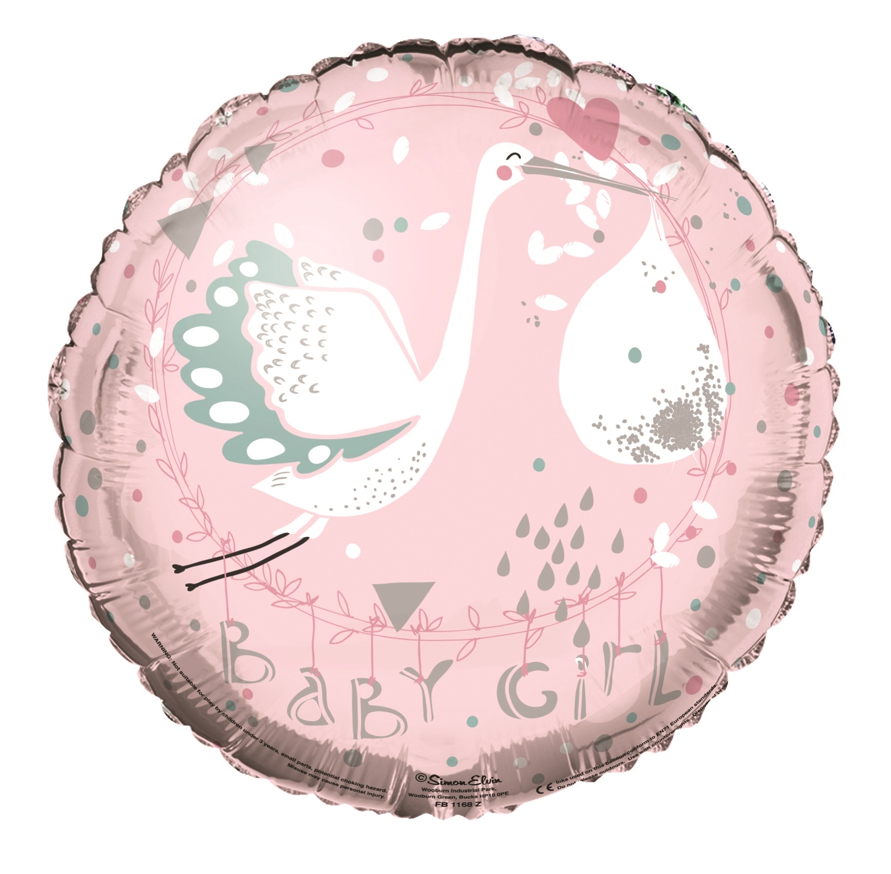 BALLOONS,Baby Girl Helium Foil [Packs Only]