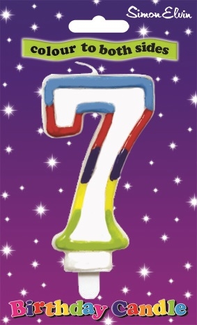 CAKE CANDLE,NUMERAL 7 [Packs Only]