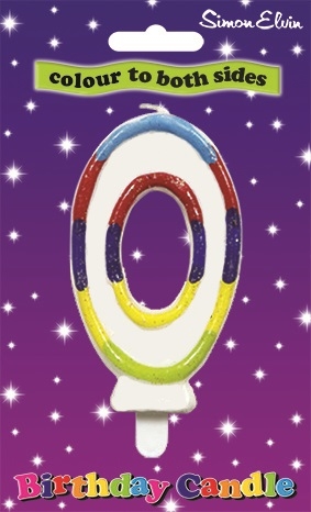 CAKE CANDLE,NUMERAL 0 [Packs Only]