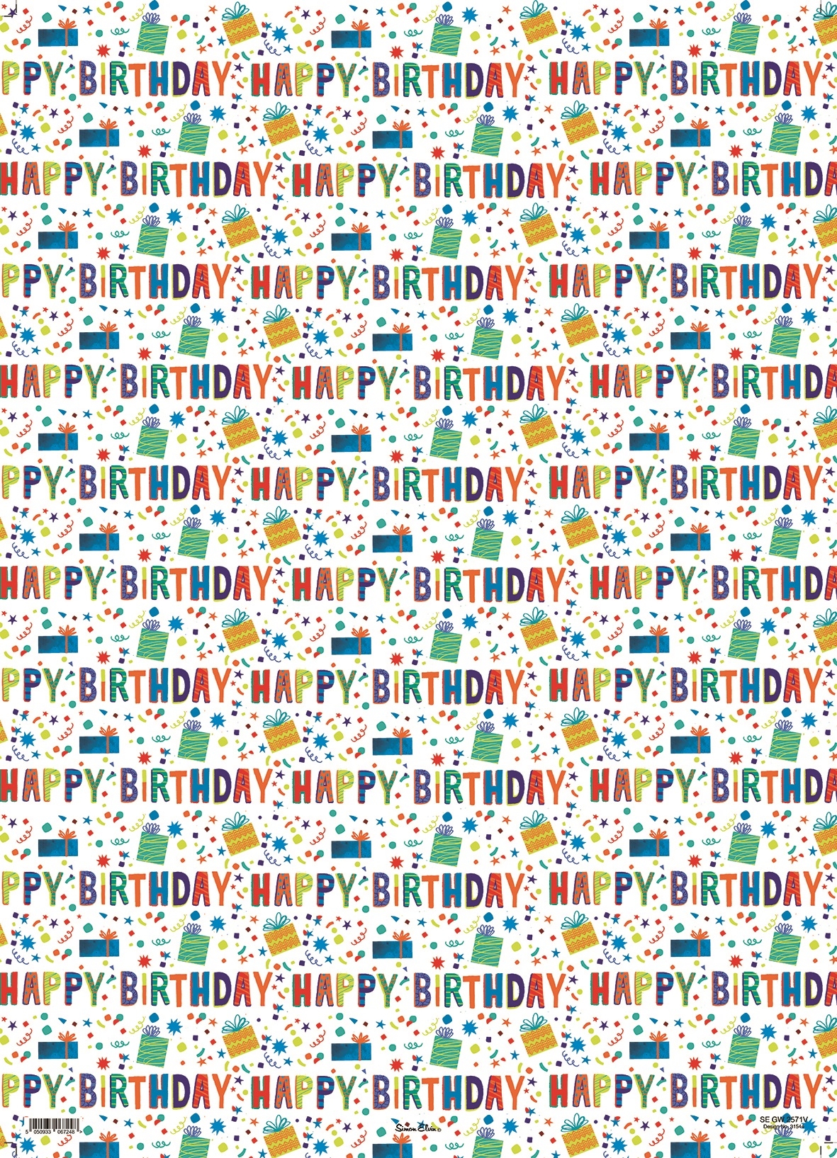 GIFT WRAP, Happy Birthday Bright Parcels [Packs Only]