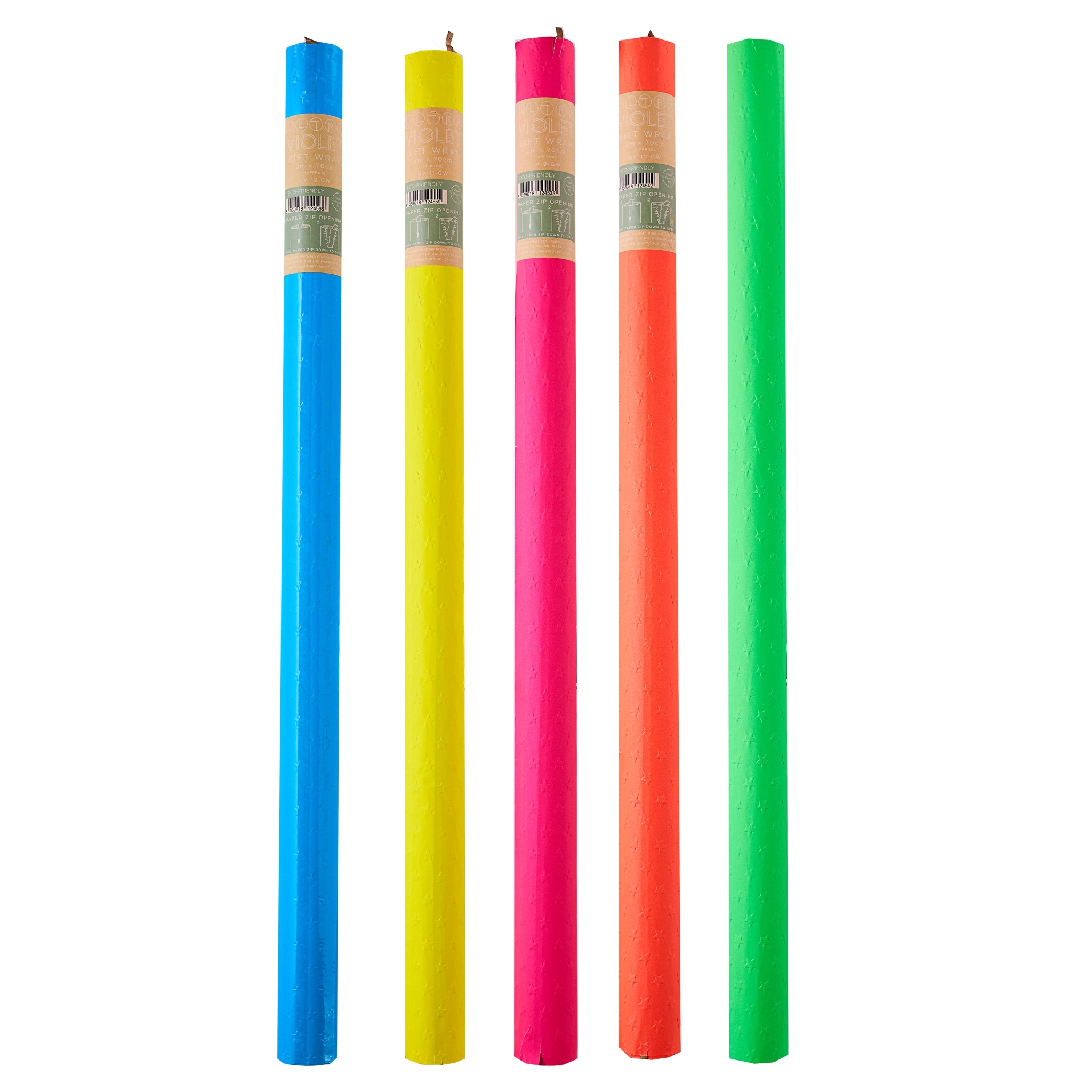 ROLLWRAP,2M Neon 5 Assorted Cols. [Packs Only]